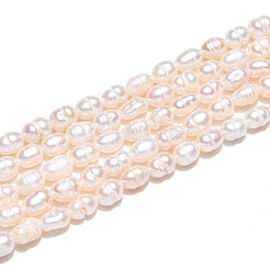 Natural Cultured Freshwater Pearl Beads Strands&nbsp;PEAR-N012-03S-01