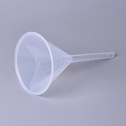 プラスチック漏斗ホッパー  水筒送液用  透明  91x160mm  口：9mm&nbsp;AJEW-WH0109-04C