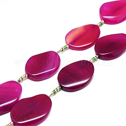 Natural Banded Agate/Striped Agate Beads Strands&nbsp;G-L544-027