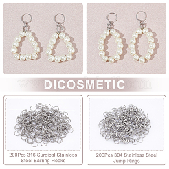 200Pcs 316 Surgical Stainless Steel Earring Hooks&nbsp;DIY-DC0001-49