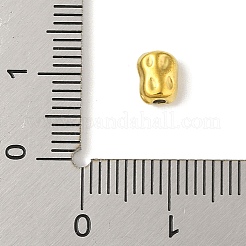 304ステンレススチールビーズ  オーバル  ゴールドカラー  6x5x3.5mm  穴：1.2mm&nbsp;STAS-M071-01H-G