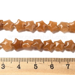 天然石レッドアベンチュリンビーズ連売り  スター  7.5x7.5x4.5mm  穴：0.7mm  約56個/連  14.96インチ（38cm）&nbsp;G-Z080-A22-8mm