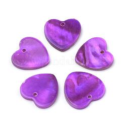 Spray Paint Freshwater Shell Charms&nbsp;SHEL-Q012-013