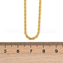 2MM Brass Rope Chain Necklaces for Women Men&nbsp;NJEW-G174-01G