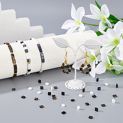 240Pcs 2-Hole Glass Seed Beads&nbsp;SEED-PH0001-75