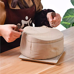 ステンレスワイヤー粘土カッター  木製ハンドル付き  陶芸用粘土陶芸道具  ココナッツブラウン  70x8.65x2.1cm&nbsp;TOOL-WH0136-125