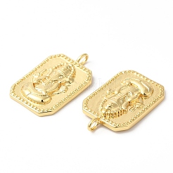 Eco-Friendly Rack Plating Brass Pendants&nbsp;KK-R143-20G