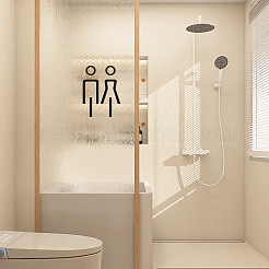 Acrylic Bathroom Door Public Signs Set&nbsp;AJEW-WH20054-223A