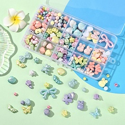 不透明アクリル模造パールビーズ199個  混合図形  ミックスカラー  5.5~20x5.5~34x4.5~13mm  穴：1.5~3mm&nbsp;OACR-YW0003-13