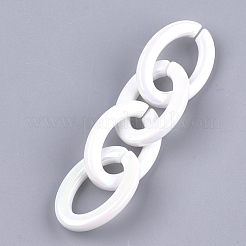 Acrylic Imitation Pearl Linking Rings&nbsp;OACR-S024-40