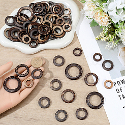 200Pcs 4 Styles Coconut Linking Rings&nbsp;COCO-SC0001-04