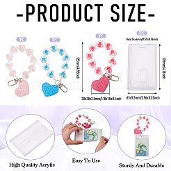 3Pcs 3 Colors Rectangle Acrylic Card Holders&nbsp;OFST-TA0001-05
