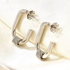 201 Stainless Steel Stud Earrings&nbsp;EJEW-Q026-10P