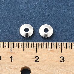 真鍮ビーズ  ディスク  カドミウムフリー＆鉛フリー  ラックめっき  長持ちメッキ  925銀メッキ  5.5x2mm  穴：1.6mm&nbsp;KK-H532-37B-S
