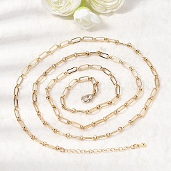 Brass Mixed Link Chain Necklaces&nbsp;NJEW-L013-16G