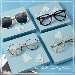 100Pcs Transparent PVC Glasses Price Tags Sleeve&nbsp;CDIS-GA0001-03