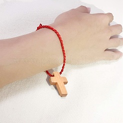 200個の木製ペンダント  クロスペンダント  染め  無鉛の  キャメル  21~22x14~15x4~5mm  穴：1.8~2mm&nbsp;WOOD-SC0001-36D