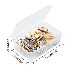 合金バッグツイストロックアクセサリー  ハンドバッグターンロック  プラチナ·ゴールデン  29.5x30.5x24mm  穴：6x25mm  ロック: 8 セット/箱&nbsp;AJEW-PH0017-68