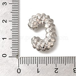 ラックめっき  真鍮チャーム  カドミウムフリー＆鉛フリー  文字a~zのチャーム  文字C  21x14.5x5.5mm  穴：2.5x3mm&nbsp;KK-I722-02P-C
