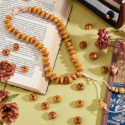 Wood European Rondelle Beads&nbsp;WOOD-WH0029-52