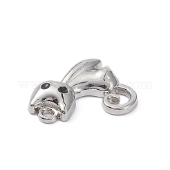 メッキ合金エナメルペンダント  猫のチャーム  銀  20x15x4mm  穴：1.8mm&nbsp;PALLOY-D065-02P