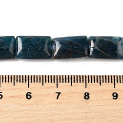 天然石アパタイトビーズ連売り  長方形  12.5x8.5x4.5mm  穴：0.9mm  約32個/連  15.87''（40.3センチメートル）&nbsp;G-Q026-B01-01