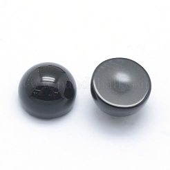 天然染色＆加熱黒瑪瑙カボション  半円  6x3~3.5mm&nbsp;X-G-P393-R02-6mm