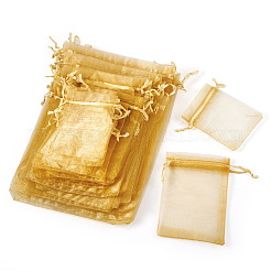 60Pcs 6 Styles Organza Bags Jewellery Storage Pouches Wedding Favour Party Mesh Drawstring Gift&nbsp;OP-TA0001-08