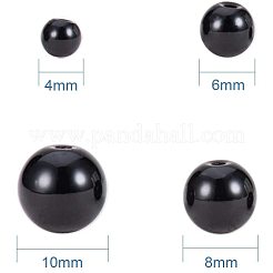 316 Pcs Synthetic Black Stone Round Beads Sets&nbsp;G-PH0019-03