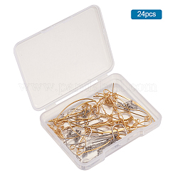 真鍮製スタッドピアスパーツ  ミックスカラー  68x52x11mm  24個/箱&nbsp;KK-TA0007-75