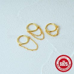 925 Sterling Silver Clear Cubic Zirconia Hoop Cartilage Earrings&nbsp;FS-WG5B1DD-03