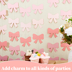 8Pcs Bowknot Decoration Paper Flag Banners&nbsp;AJEW-DC0003-25