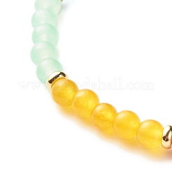 Reiki 7 Chakra Natural Mixed Stone Round Beads Stretch Bracelet for Girl Women&nbsp;BJEW-JB07003-01