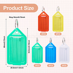 25Pcs 5 Colors Plastic Key Tags&nbsp;FIND-TA0005-69