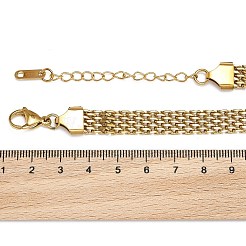 Ion Plating(IP) 304 Stainless Steel Mesh Chain Bracelet&nbsp;BJEW-G669-14G