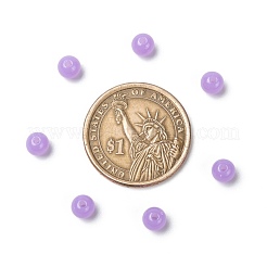蛍光アクリルビーズ  ラウンド  ライラック  6mm  穴：1.5mm&nbsp;X-MACR-R517-6mm-09