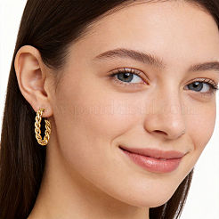 Twist 304 Stainless Steel Stud Earrings for Women&nbsp;SF2153