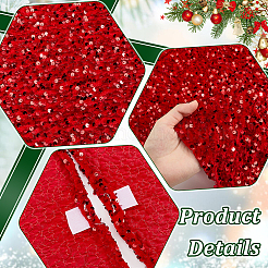 Polyester Sequin Christmas Tree Skirt&nbsp;DIY-WH0622-400A