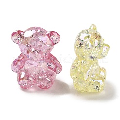 UV Plating Transparent Rainbow Iridescent Acrylic Beads&nbsp;TACR-R001-08A