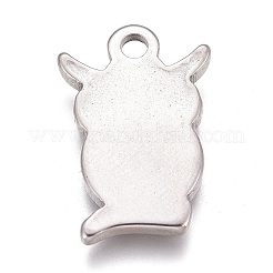 Tarnish Resistant 304 Stainless Steel Pendants Rhinestone Settings&nbsp;STAS-H119-11P