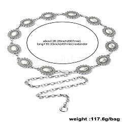 Oval Link Chain Waist Chains&nbsp;AJEW-CJC0006-03AS