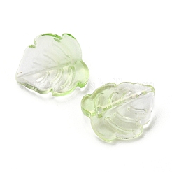 クリアガラスペンダント  いちごの葉  ミックスカラー  15x14x4mm  穴：1mm&nbsp;X1-GLAA-B004-02F