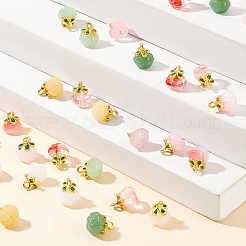 40Pcs 10 Colors Glass Pendants&nbsp;GLAA-GA0001-96