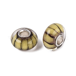 Handmade Lampwork & Brass Core European Beads&nbsp;LAMP-N044-01S-04