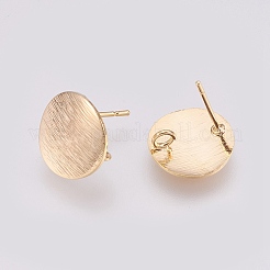 Brass Ear Stud Findings&nbsp;X-KK-S336-15G