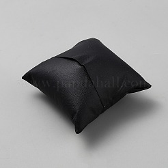 Pu レザー ブレスレット枕ジュエリー ディスプレイ  ジュエリーブレスレットと時計のディスプレイ用  ブラック  9x8.5x4.4cm&nbsp;BDIS-WH20001-02A