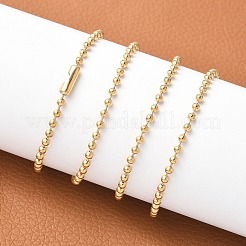 304ステンレススチールボールチェーンネックレス  ゴールドカラー  29.5インチ（75cm）  2.3mm&nbsp;X-MAK-R012-02G