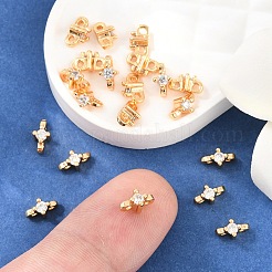 SHEGRACE Brass Micro Pave Cubic Zirconia Connector Charms&nbsp;XGRQ5K992-833G-A