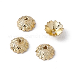 合金ビーズキャップ  花  マルチ花弁  ライトゴールド  10x5mm  穴：1.6mm&nbsp;FIND-B013-22LG