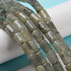 天然石ラブラドライトビーズ連売り  コラム  10x6mm  穴：0.8mm  約40個/連  15.67''（39.8センチメートル）&nbsp;G-M420-E01-03